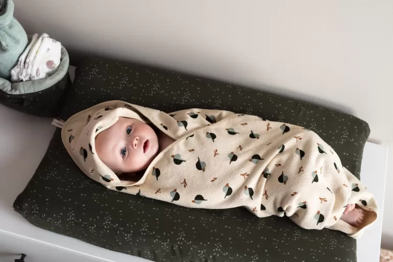 Noppies Badcapes & Wikkeldoeken | Thuis<Badcape Printed Duck Baby Hooded Towel - Beetle