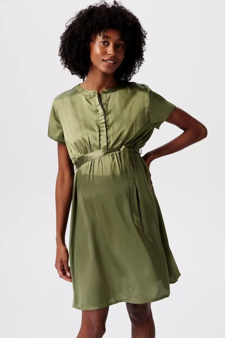 Noppies Jurken | Jurken<Jurk Met Voedingsfunctie - Olive Green