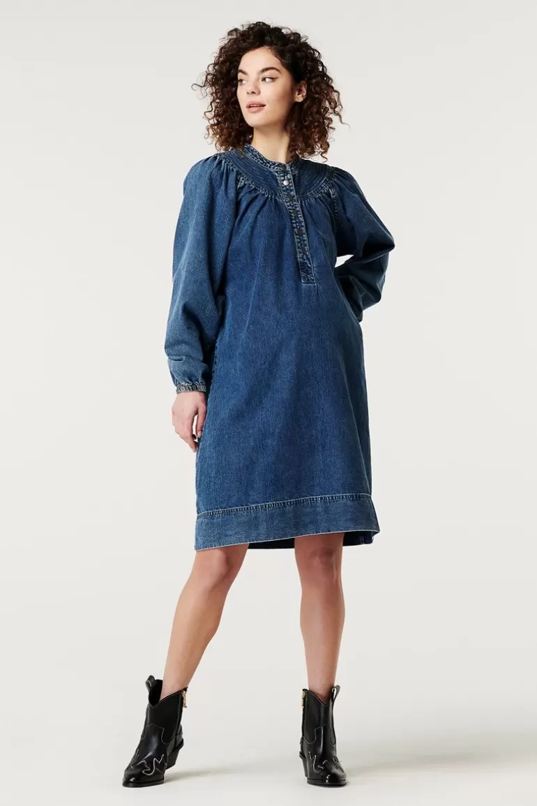 Noppies Jurken | Jurken<Jurk Met Voedingsfunctie Bowes - Blue Denim