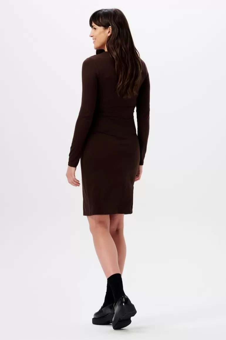 Noppies Jurken | Jurken<Jurk Met Voedingsfunctie Gaja Nursing Bi-stretch Dress - Coffee Bean