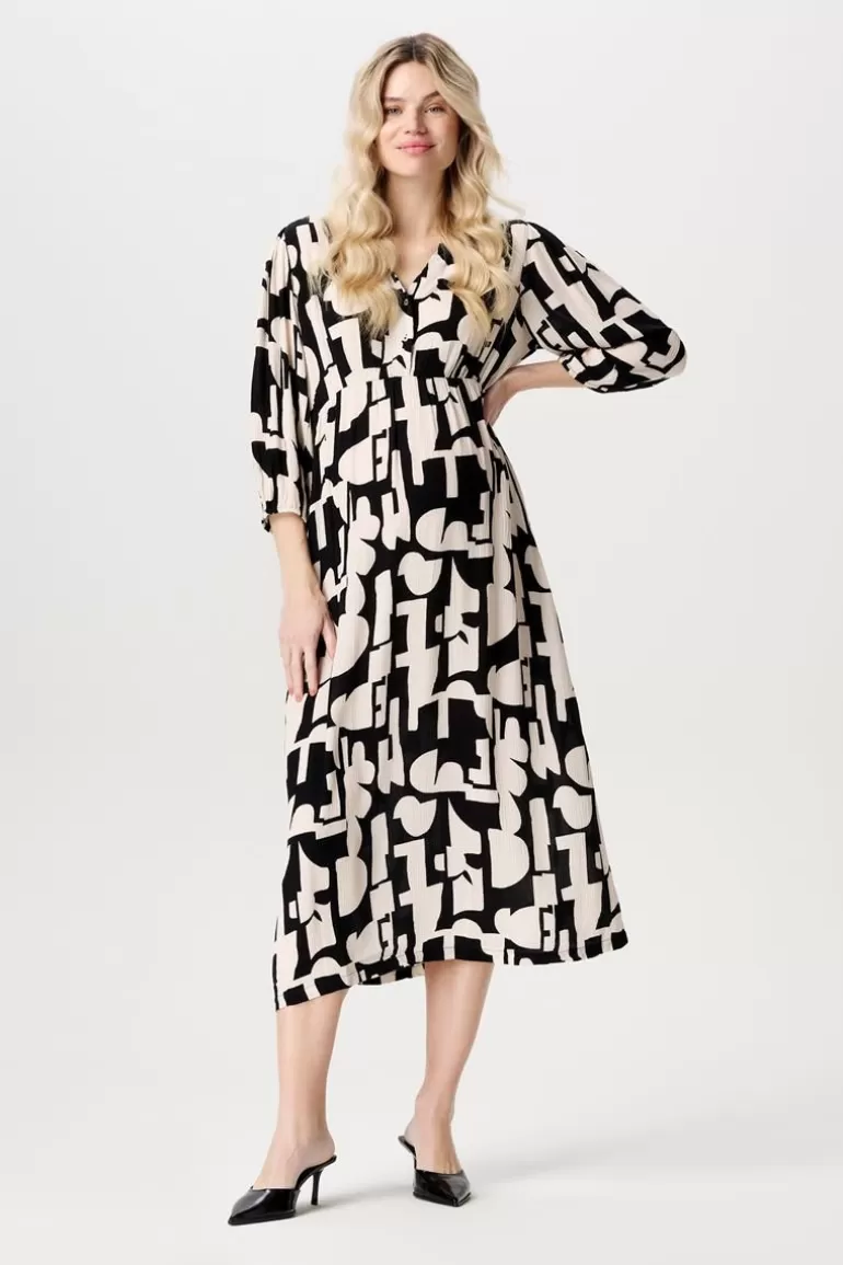 Noppies Jurken | Jurken<Jurk Met Voedingsfunctie Lieksa - Monochrome All Over Print