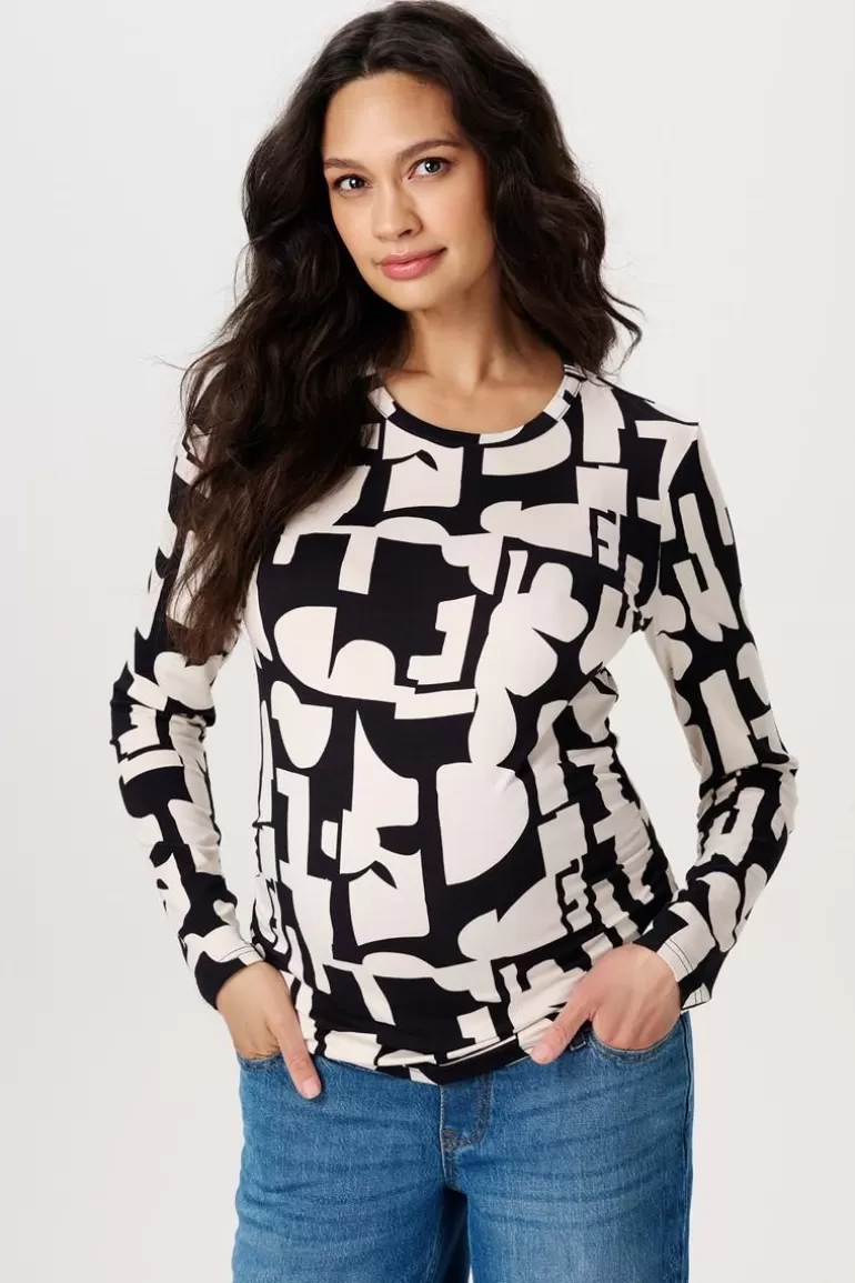 Noppies Shirts<Longsleeve Eura - Monochrome All Over Print