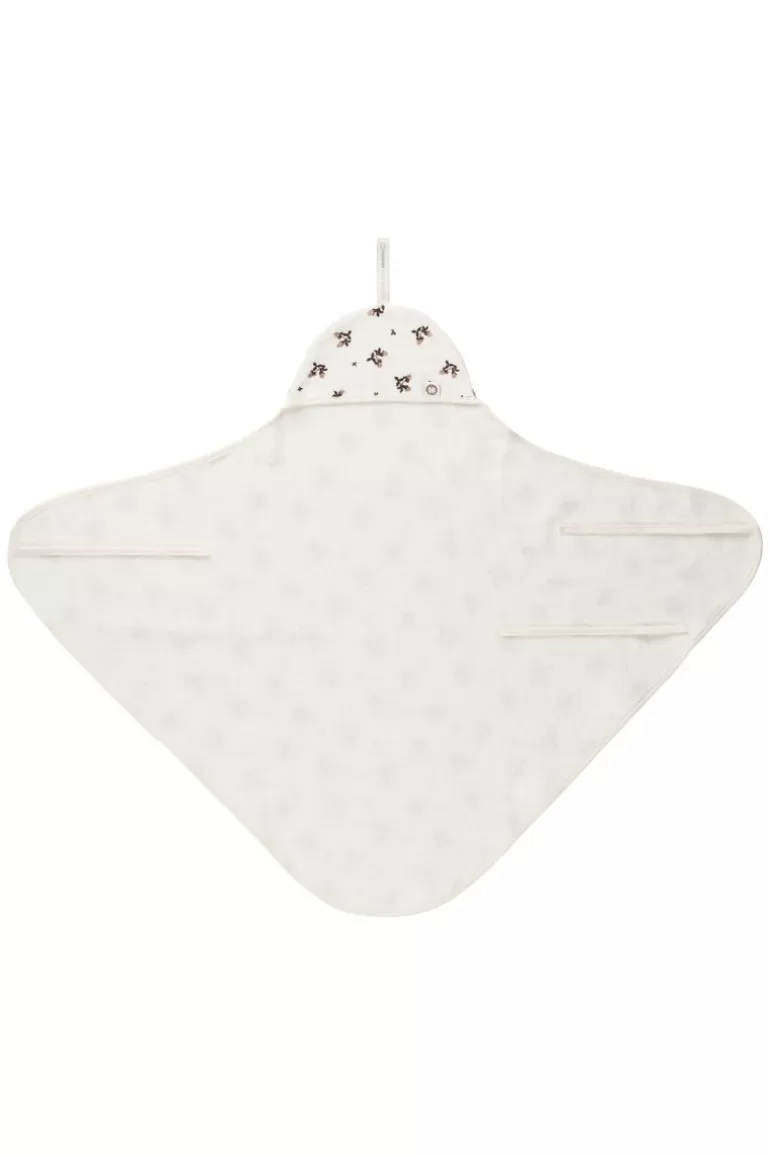 Noppies Badcapes & Wikkeldoeken | Thuis<Newborn Omslaghanddoek Blooming Clover 72x92 Cm - Jet Stream