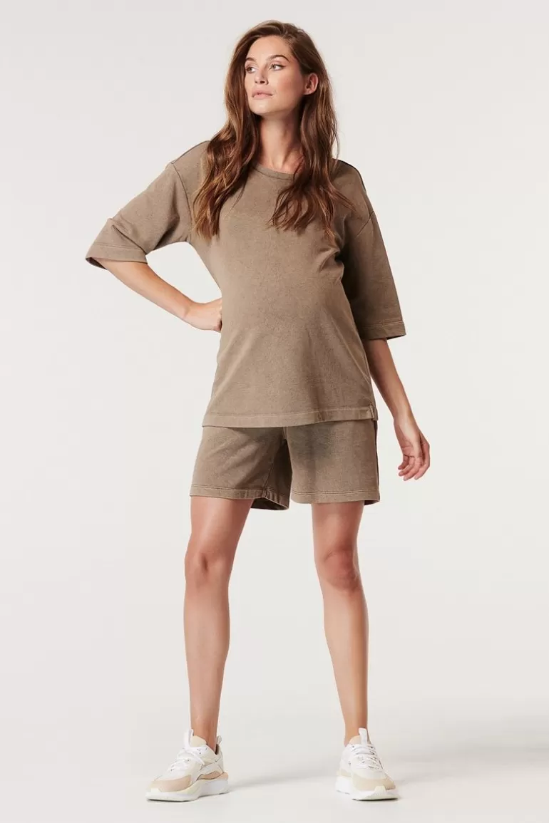 Noppies Korte Broeken | Broeken<Shorts Sweat - Desert Taupe