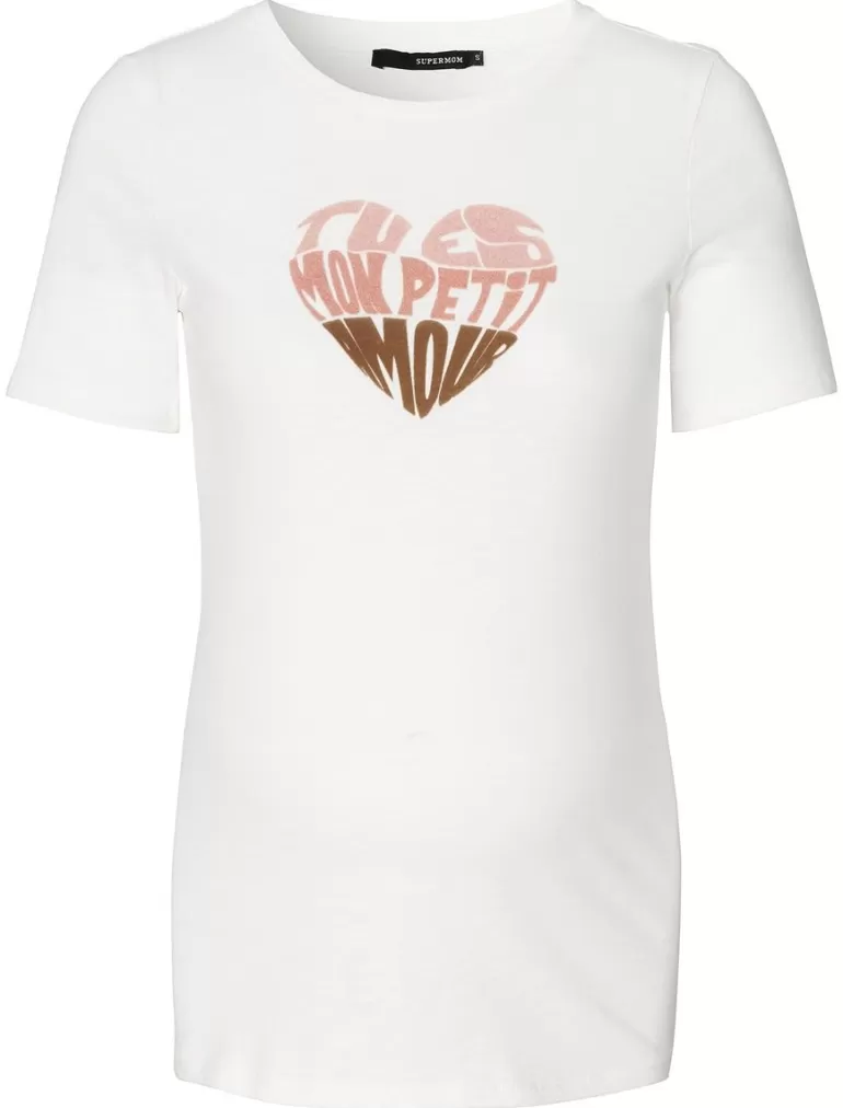 Noppies T-Shirts<T-shirt Heart - Marshmallow