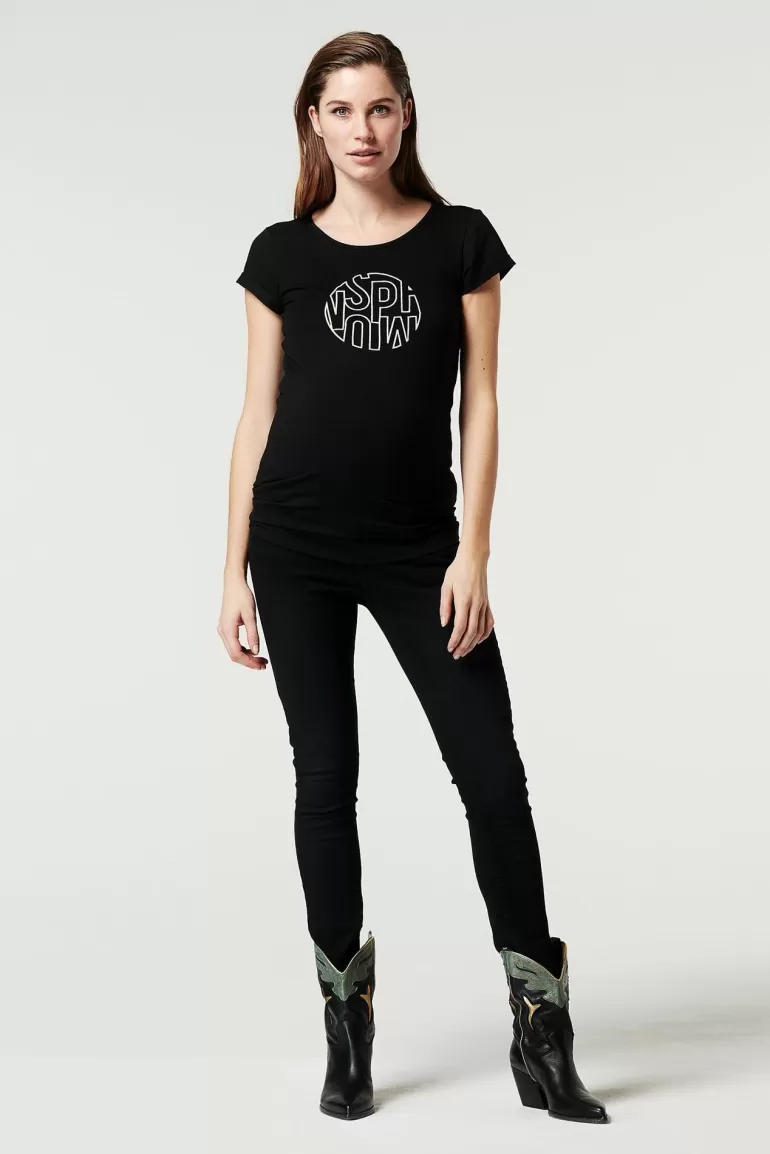 Noppies T-Shirts<T-shirt Supermom - Black